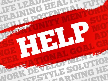 Yardım kelime bulutu