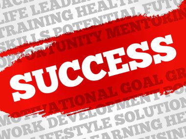 Başarı kelime bulutu kolaj