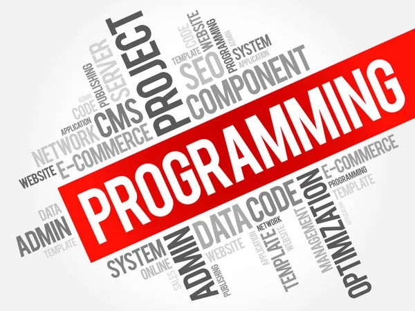 Programmazione word cloud — Vettoriale Stock