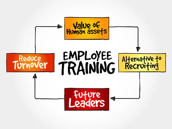 Mind Map zur Schulung von Mitarbeitern — Stockvektor