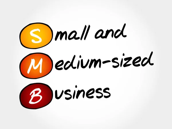 SMB - kleine en middelgrote bedrijven — Stockvector