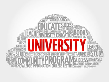 Üniversite kelime bulutu kolaj