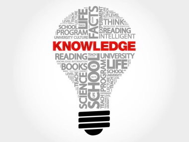 Bilgi ampul kelime bulutu