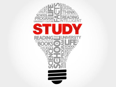 Çalışma ampul kelime bulutu