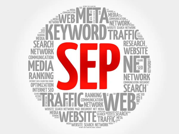 SEP (posizionamento sui motori di ricerca ) — Vettoriale Stock