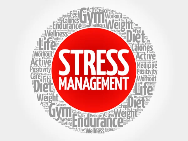 Stress Management word cloud collage — Stock vektor