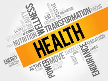 Sağlıklı kelime bulutu, fitness