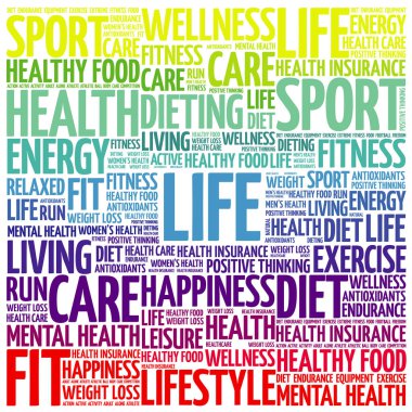 Hayat kelime bulutu arka plan