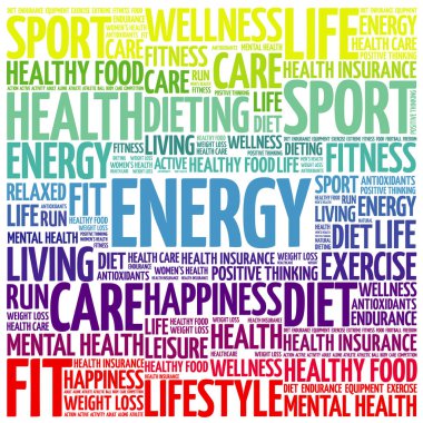 Enerji kelime bulutu arka plan