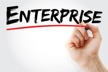 Kurumsal marker ile yazma el