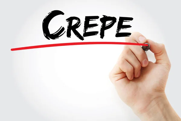 Escritura a mano Crepe con marcador — Foto de Stock