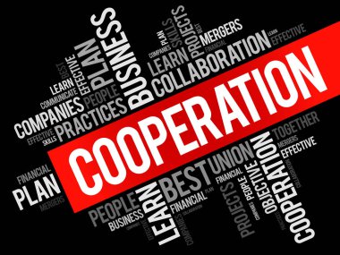 İşbirliği kelime bulutu kolaj