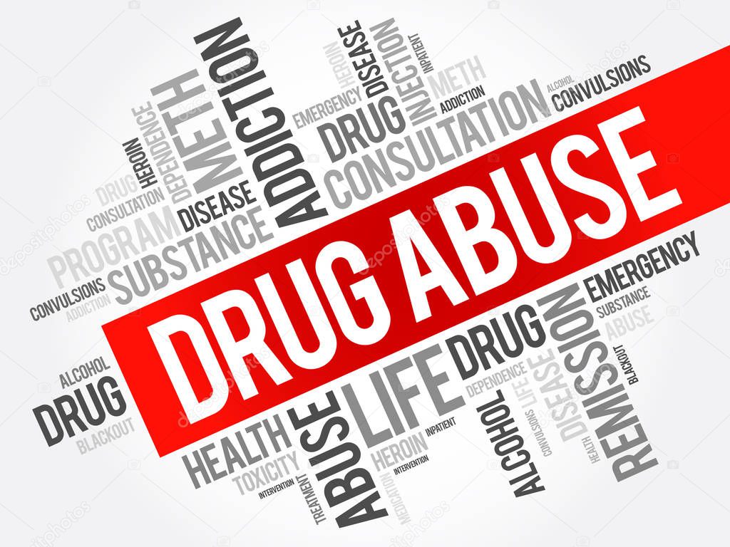 Drug Abuse word cloud collage