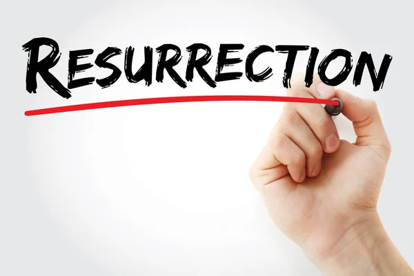 Escritura a mano Resurrección con marcador — Foto de Stock