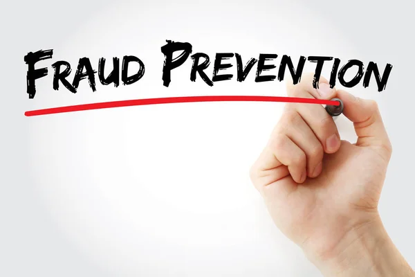 Escritura a mano Prevención del fraude con marcador — Foto de Stock