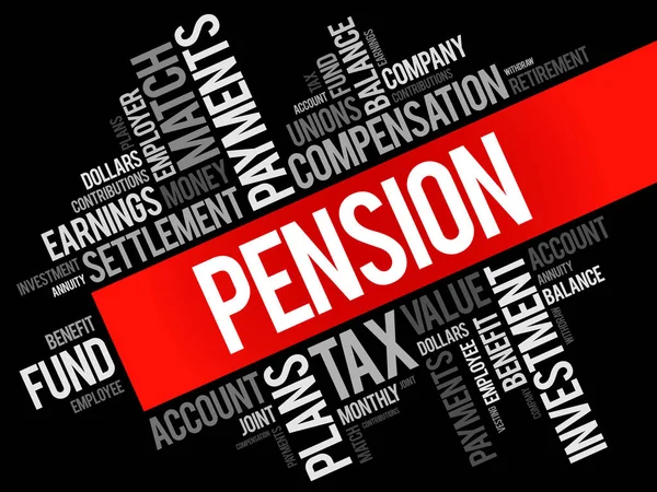 Pension word cloud collage — Stock vektor