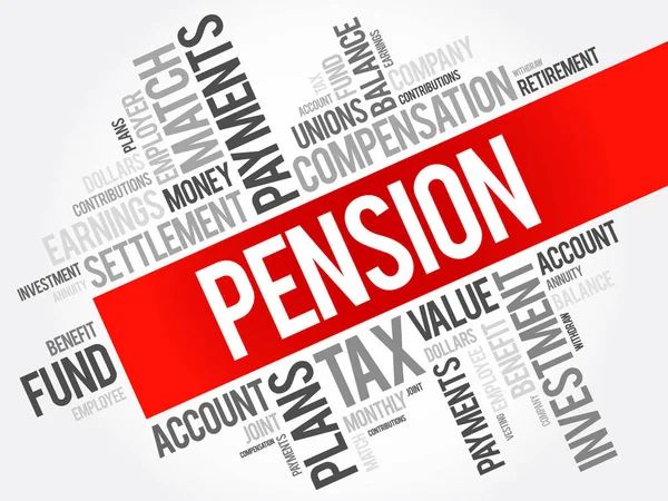 Pension word cloud collage — Stock vektor