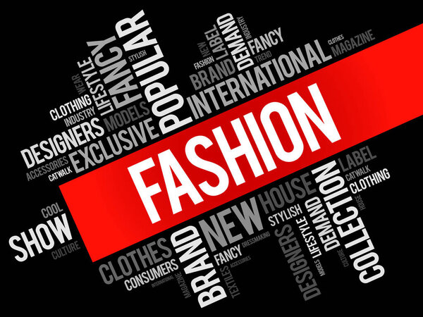 Мода слово облако коллаж
