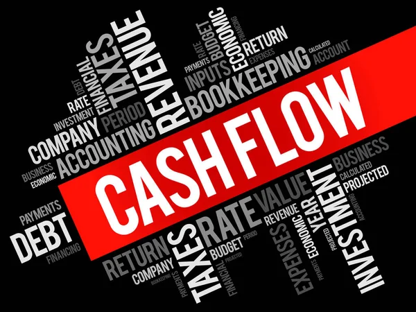 Cash Flow слово хмарний колаж — стоковий вектор