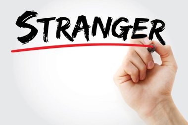 Yabancı marker ile yazma el