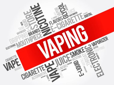 Vaping kelime bulutu kolaj
