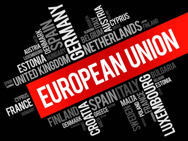 Union européenne Liste des villes — Image vectorielle