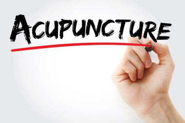 Akupunktur marker ile yazma el