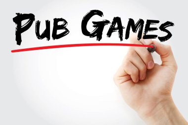 El pub oyunları marker ile yazma