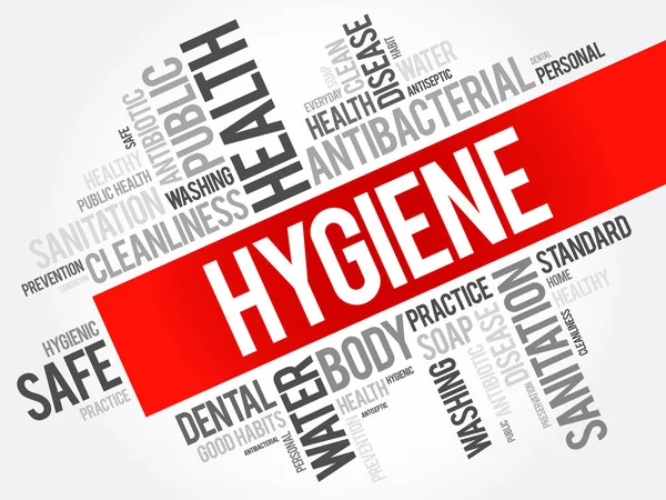 Hygien word cloud collage — Stock vektor