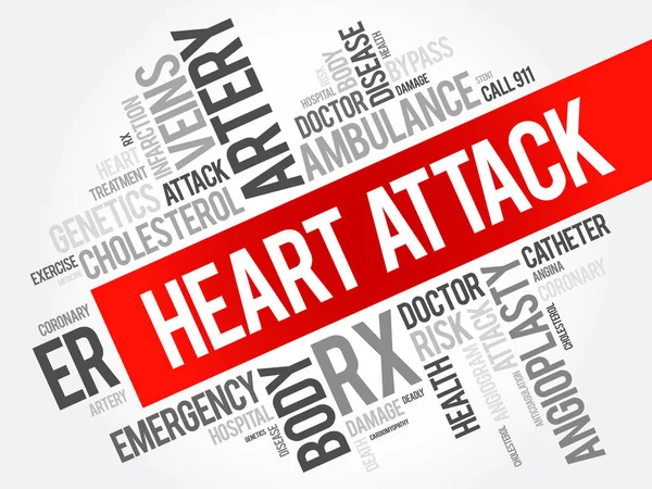 Heart Attack cuvânt nor colaj — Vector de stoc