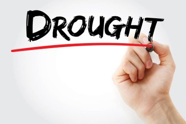 Kuraklık marker ile yazma el