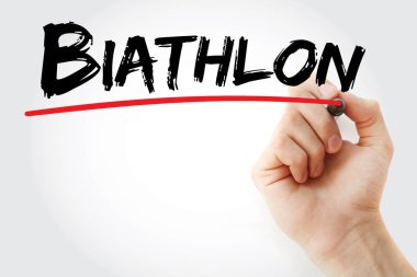 Biatlon marker ile yazma el