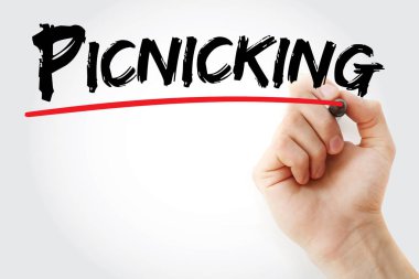 El Picnicking marker ile yazma