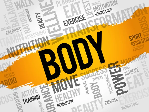 BODY word cloud collage — Stock Vector