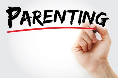 Ebeveynlik marker ile yazma el