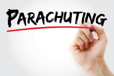 El Parachuting marker ile yazma
