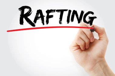 Rafting marker ile yazma el