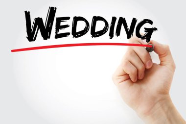 Düğün marker ile yazma el