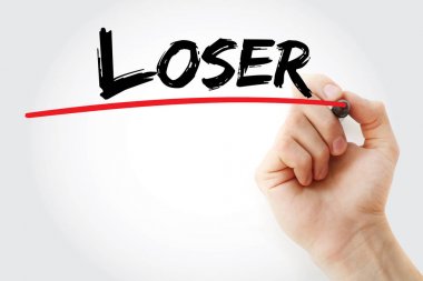 El kaybeden marker ile yazma