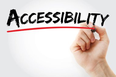 Erişilebilirlik marker ile yazma el