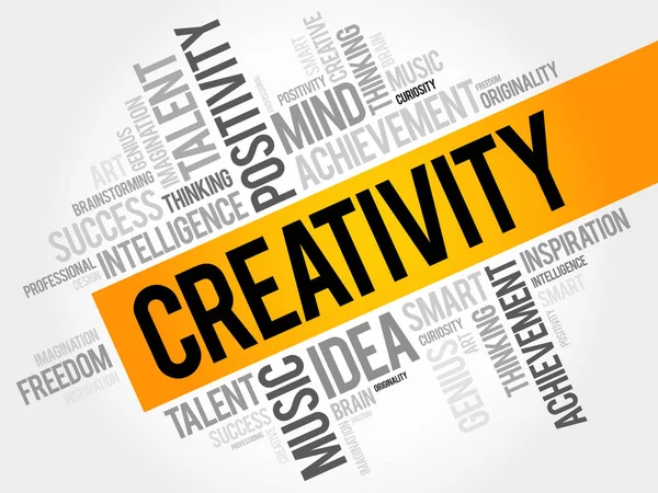 Chmura słowa kreatywność — Wektor stockowy