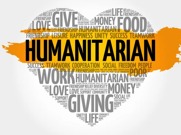 Humanitaire word cloud — Stockvector