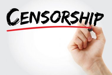 Sansür marker ile yazma el