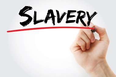 Kölelik marker ile yazma el