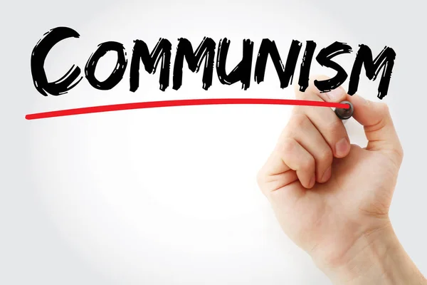 Escrita à mão Comunismo com marcador — Fotografia de Stock