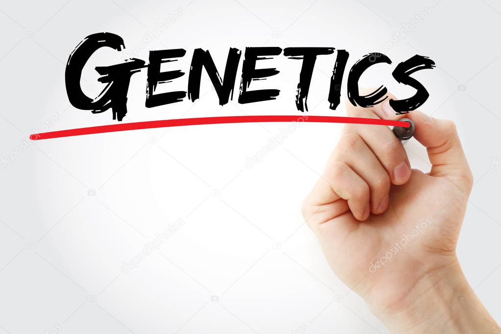 Hand writing Genetics with marker