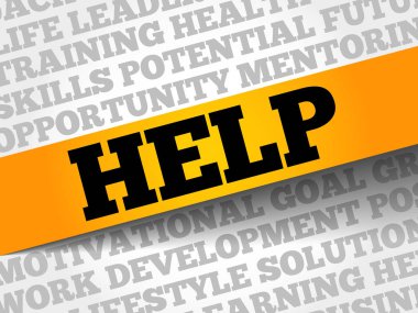 Yardım kelime bulutu