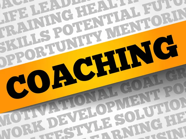 Coaching word cloud — Stockvector