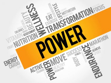 Güç kelime bulutu arka plan