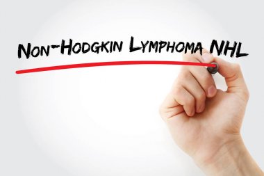 Hand writing non-Hodgkin lymphoma NHL clipart